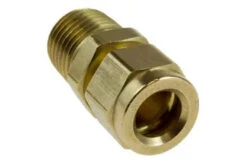 CRM0504 By Coilhose | Nylon Hose Fitting | Rigid Male | 5/16" Hose ID X 1/4" Male NPT Thread | Straight | Brass