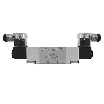 01VA130003N0502 By AIGNEP | 01V Control Valves Series | 3/2 Double Solenoid Ext Pilot 1/4" NPTF | 110V AC/5VA Coil | LED Con 1 01VA130003N0502 By AIGNEP | 01V Control Valves Series | 3/2 Double Solenoid Ext Pilot 1/4" NPTF | 110V AC/5VA Coil | LED Con