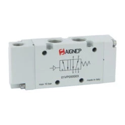 01VP050003 By AIGNEP | 01V Control Valves Series | Pneumatic Valve | 5/2 Single Air Pilot/Spring Return 1/4" G-Thread Ports