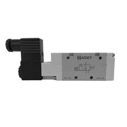 01VS03NO020601 By AIGNEP | 01V Control Valves Series | 3/2 Normally Open G-Thread 1/8" Single Solenoid Pilot Spring Return | 220V AC/5VA Coil | Black Con