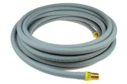 L14R100N By Coilhose | Lock-On Hose | 1/4" Hose ID | 1/2" Hose OD | 1/4" Lock-On Male NPT Thread Rigid | Gray | Rubber | 100ft