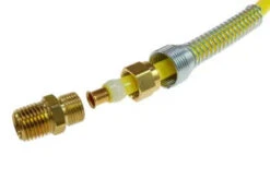 RK082 By Coilhose | Nylon Hose Fittings | Repair Kit | 1/8" Hose ID X 1/8" Rigid Male NPT Thread | Brass