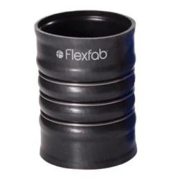 1070-0003 By FlexFab | 4-ply Heavy Wall Charge Air Connector (CAC) Duraguard Side | 4.00" ID | 4.23" OD | Gray | 6" Overall Length