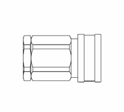 12H41CSL Hansen® By Danfoss | HK 10/12/20 Series | 1-1/4" Female NPTF X 1-1/2" ISO 7241-1 B Interchange High Impulse Sleeve Lock Quick Disconnect | Female Socket | Standard Buna-N Seal | Steel