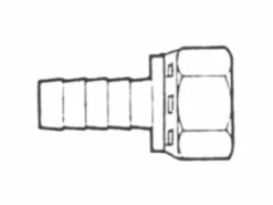 3205HS By Couplamatic | Suction & Return Line Coupling | 2" Hose ID X 2-1/2x12 Thread Size JIC 37° Female Swivel | Straight | Trivalent Zinc