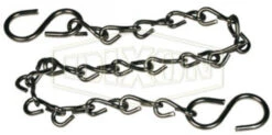 CH-SS-24 By Dixon Valve | Cam & Groove | Jack Chain With S-Hook | 24" Length | Stainless Steel