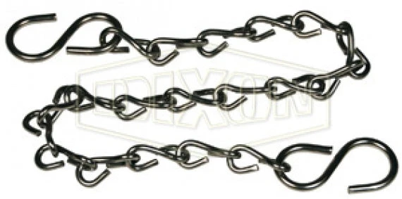 CH-SS-12 By Dixon Valve | Cam & Groove | Jack Chain With S-Hook | 12" Length | Stainless Steel