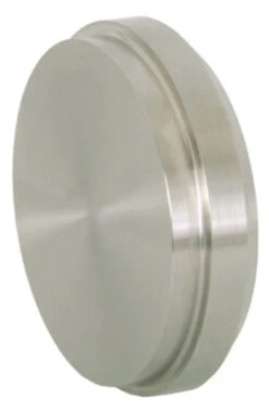 16A-R200 Dixon Valve 304 Stainless Steel Sanitary Plain Bevel Seat Solid End Cap - 2" Tube OD