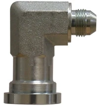 170488 By Midland | Hydraulic Flange | 3/4-16 Male JIC 37° Flare X 1/2" Flange Size | Code 61 | 90° Elbow | Adapter | Steel