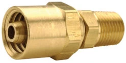 1835114K By Dixon Valve | Reusable Fitting | Male Stem & Ferrule Set (Unassembled) | 5/16" Hose ID | 11/16" Hose OD | 1/4" Male NPTF | Brass