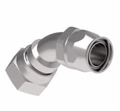 190773-16S Aeroquip By Danfoss | Female Universal 45° Elbow Super Gem PTFE Reusable Hose Fitting | -16 Female JIC (Also Couples W/ SAE 45° Flare) -16 Reusable Hose End | Steel -Hose Ware House 190773 Danfoss Aeroquip Reusable Fitting 3 1b6badfa 5f4a 4483 8609 bafe90dd80ac