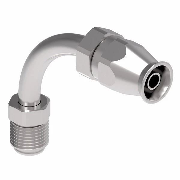 190950-5-6S Aeroquip By Danfoss | Male SAE Inverted Flare 90° Elbow Super Gem PTFE Reusable Hose Fitting | -05 Male SAE Inverted Flare X -06 Reusable Hose End | Steel 3 190950-5-6S Aeroquip By Danfoss | Male SAE Inverted Flare 90° Elbow Super Gem PTFE Reusable Hose Fitting | -05 Male SAE Inverted Flare X -06 Reusable Hose End | Steel - Image 3