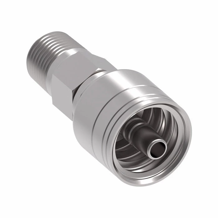 1AA4MP6 Aeroquip By Danfoss | 1 & 2 Wire TTC Male Pipe Crimp Fitting (MP) | -04 Male Pipe X -06 Hose Barb | Steel 3 1AA4MP6 Aeroquip By Danfoss | 1 & 2 Wire TTC Male Pipe Crimp Fitting (MP) | -04 Male Pipe X -06 Hose Barb | Steel - Image 3