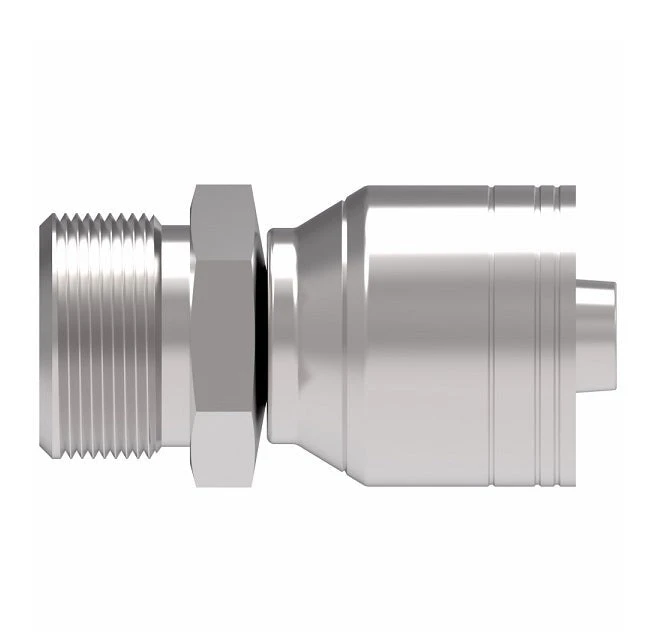 1AA10MR8 Aeroquip By Danfoss | 1 & 2 Wire TTC Male ORS (MR) Crimp Fitting | -10 Male O-Ring Face Seal X -08 Hose Barb | Steel 2 1AA10MR8 Aeroquip By Danfoss | 1 & 2 Wire TTC Male ORS (MR) Crimp Fitting | -10 Male O-Ring Face Seal X -08 Hose Barb | Steel - Image 2