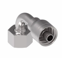 1A8DSB6 Aeroquip By Danfoss | 1 & 2 Wire TTC DKO Female Swivel, Heavy Duty, 90° Elbow (DSB) Crimp Fitting | S08 Female DKO/DIN X -06 Hose Barb | Steel -Hose Ware House 1A DSB Danfoss Aeroquip Crimp Fitting 3 1