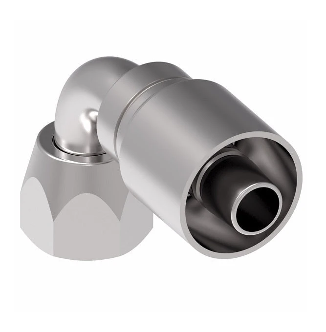 1GA8FJB6 Aeroquip By Danfoss | 1 & 2 Wire OTC Female JIC 37° Swivel 90° Elbow (FJB) Crimp Fitting | -08 Female JIC 37° Swivel X -06 Hose Barb | Steel 3 1GA8FJB6 Aeroquip By Danfoss | 1 & 2 Wire OTC Female JIC 37° Swivel 90° Elbow (FJB) Crimp Fitting | -08 Female JIC 37° Swivel X -06 Hose Barb | Steel - Image 3