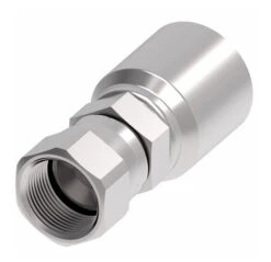 1GA16FJ20 Aeroquip By Danfoss | 1 & 2 Wire OTC Female JIC 37° Swivel (FJ) Crimp Fitting | -16 Female JIC 37° Swivel X -20 Hose Barb | Steel