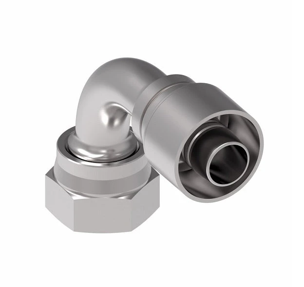 1GA16FRB12 Aeroquip By Danfoss | 1 & 2 Wire OTC Female ORS Swivel 90° Short Drop Elbow (FRB) Crimp Fitting | -16 Female O-Ring Face Seal Swivel X -12 Hose Barb | Steel 3 1GA16FRB12 Aeroquip By Danfoss | 1 & 2 Wire OTC Female ORS Swivel 90° Short Drop Elbow (FRB) Crimp Fitting | -16 Female O-Ring Face Seal Swivel X -12 Hose Barb | Steel - Image 3