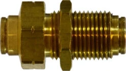 20126 (20-126) By Midland | Push-In Fitting | Bulkhead Union | 3/16" Tube OD | Straight | Brass