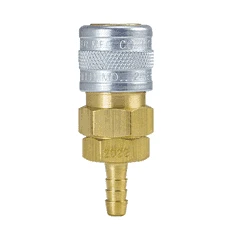 2042 By ZSi-Foster | Quick Disconnect Socket | 1/4" ID | Hose Stem | Brass/Steel
