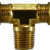 20318 (20-318) By Midland | Flareless Fitting | Poly-Flo® Male | 3/16" Tube OD X 1/8" Male NPTF | Tee | Brass