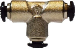 20741N By Midland | Push-In Fitting | Metric Union | 3mm Tube OD | Tee | Nickel Plated Brass