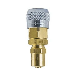 210-SD9 By ZSi-Foster | Quick Disconnect | 210 Series | 1/4" Automatic Socket | 3/8" ID X 11/16" OD | Reusable Hose End | Brass/Steel