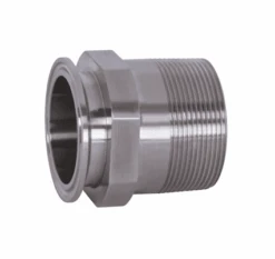 21MP-G15075 Dixon Valve 304 Stainless Steel Sanitary Clamp X Male NPT Adapter - 1-1/2" Tube OD - 3/4" NPT