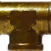 28046 By Midland | Reducing Forged | 1/2" Female NPTF X 1/2" Female NPTF X 3/8" Female NPTF | Tee | Brass