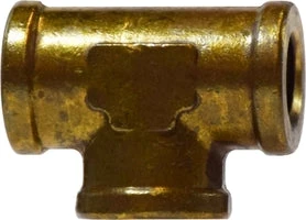 28046 By Midland | Reducing Forged | 1/2" Female NPTF X 1/2" Female NPTF X 3/8" Female NPTF | Tee | Brass 1 28046 By Midland | Reducing Forged | 1/2" Female NPTF X 1/2" Female NPTF X 3/8" Female NPTF | Tee | Brass