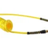 PU14-30B-Y By Coilhose | Flexcoil Air Hose | 1/4" Hose ID X 3/8" Hose OD | 1/4" Male NPT Swivel Strain Relief Fittings | Yellow | Polyurethane | 30ft