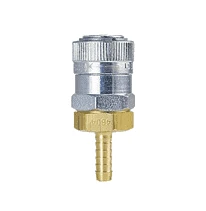 2R4904 By ZSi-Foster | Quick Disconnect | 2FRL Series | 3/8" Automatic Socket | 1/2" ID | Hose Stem | Brass/Steel