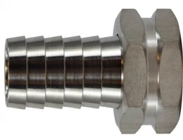 30033SS By Midland | Garden Fitting | Female Only | 5/8" Hose Barb X 3/4" Female GHT | 316 Stainless Steel 1 30033SS By Midland | Garden Fitting | Female Only | 5/8" Hose Barb X 3/4" Female GHT | 316 Stainless Steel