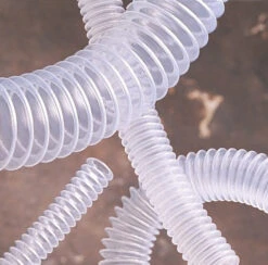 3400460-12 CORRTEF™ By NewAge | Corrugated FEP Tubing | NO CUFFS | 7/8" ID X 1-1/4" OD X 0.03" Wall | Clear | 12ft