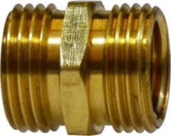 30101 By Midland | Garden Hose Fitting | Male X Male Rigid | 1" Male GHT X 1" Male GHT | Straight | Brass