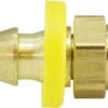 30277 By Midland | Push On Hose Barb | Inverted Flare Swivel | 1/2-20 UNF Thread | 1/4" Hose ID X 5/16" Male Inverted Flare | Brass
