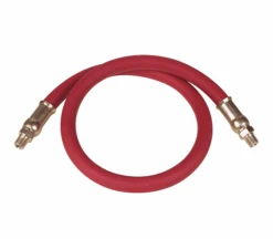 317803-7 By Alemite | Hose Reel Accessory | Air/Water Hose | Length: 7ft | Coupling Specification: 1/4" Male NPTF X 1/4" Male NPTF | Hose ID: 3/8" | Working Pressure: 300 PSI | Burst Pressure: 800 PSI