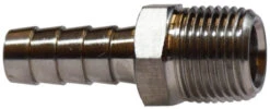32002SS By Midland | Hose Barb | Machined Rigid | 3/16" Hose ID X 1/8" Male NPT | Adapter | 316 Stainless Steel