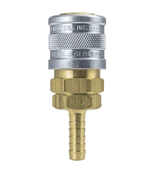 3653GB By ZSi-Foster | Quick Disconnect | 1-Way Manual Socket | 5/16" ID | Hose Stem | Brass