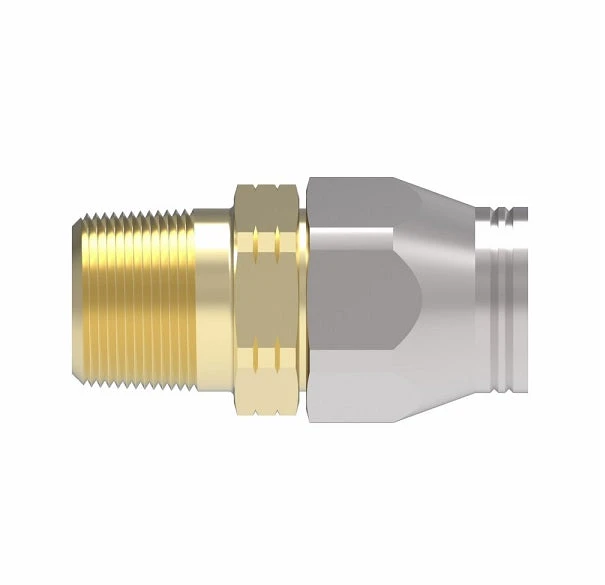 38-190628-20-20 Aeroquip By Danfoss | Male Pipe Super Gem PTFE Reusable Hose Fitting | -20 Male Pipe X -20 Reusable Hose End | Steel & Brass 2 38-190628-20-20 Aeroquip By Danfoss | Male Pipe Super Gem PTFE Reusable Hose Fitting | -20 Male Pipe X -20 Reusable Hose End | Steel & Brass - Image 2