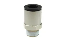 CL680304 By Coilhose | COILOCK™ Push-To-Connect Fitting | Male Connector | 3/16" Tube OD | 1/4" Male NPT Thread | Straight | Nickel-Plated Brass