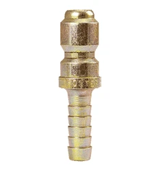 38HPB By ZSi-Foster | Quick Disconnect | FST Series | Plug | Straight Thru | 3/8" ID | Hose Stem | Brass