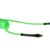 PU14-15-G By Coilhose | Flexcoil Air Hose | 1/4" Hose ID X 3/8" Hose OD | 1/4" Male NPT Rigid Strain Relief Fittings | Green | Polyurethane | 15ft