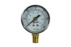 GB14300 By Coilhose | Pressure Gauge | 2" Chrome Dial Gauge | 1/4" Bottom Mount | 0-300 PSI