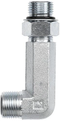 FS6801-L-20-20-NWO-FG By Brennan Inc. | -20 Male Face Seal X -20 Male Adjustable O-Ring Boss | 90° Elbow | Long | Forged Steel