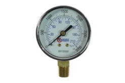 GH193000 By Coilhose | Hydraulic Gauge | 2-1/2" Dial Size | 1/4" Bottom Mount | 0-3000 PSI