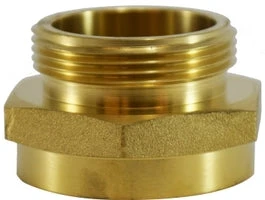 444023 By Midland | Fire Hose Fitting | Hex | 1-1/2" Female NPT X 1-1/2" Male NPSH | Adapter | Brass 1 444023 By Midland | Fire Hose Fitting | Hex | 1-1/2" Female NPT X 1-1/2" Male NPSH | Adapter | Brass