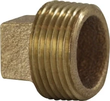 44654 By Midland | Cored Square Head Plug | 3/4" Male Pipe | Bronze