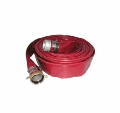 4504-3000-050AB By Jason Industrial | 4504 Series | Water Discharge Hose Assembly | 100 PSI | 3" ID | 3" AB Pin Lug (M X F) | Wine Red | PVC | 50ft