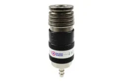 125USE By Coilhose | 2-in-1 Automatic Safety Exhaust Coupler | 1/2" Body | 3/4" Hose Barb | Straight | Chrome Plated Steel